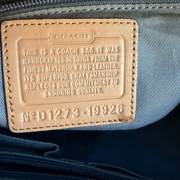 COACH Tote in Black Pebbled Leather - Picture 6 of 11